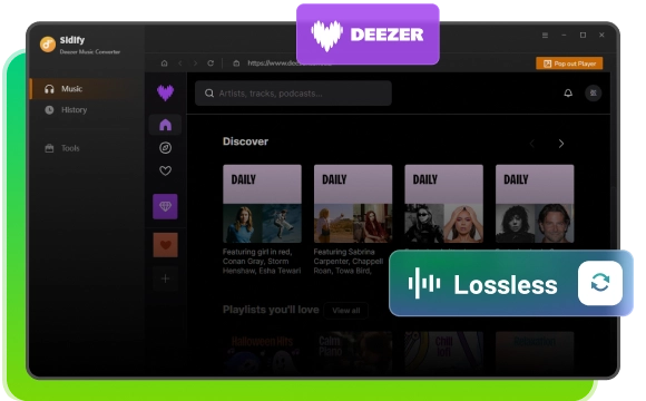 Sidify Deezer Music Converter pour Windows et Mac
