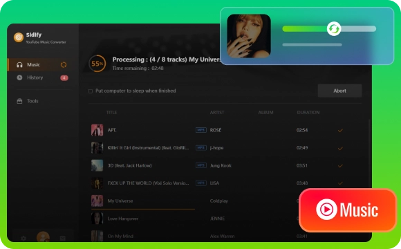 Convertir de la musique YouTube en MP3