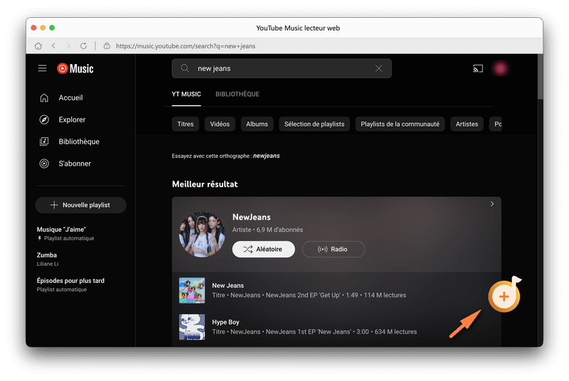 Ajoutez de la musique YouTube Music