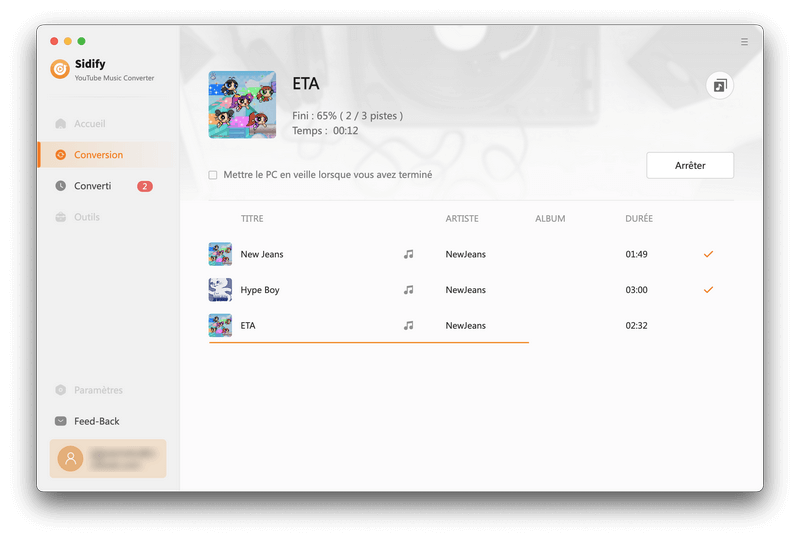 Télécharger des morceaux YouTube Music sur Mac
