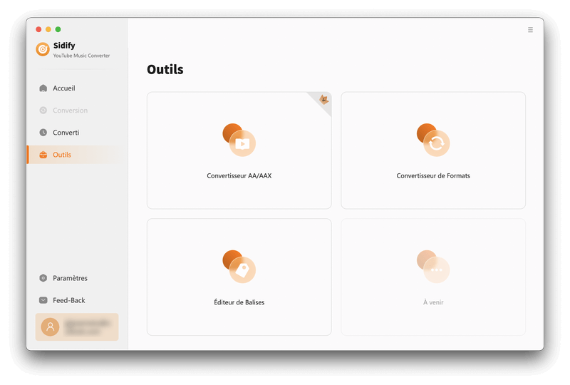 Outils de Sidify YouTube Music Converter pour Mac