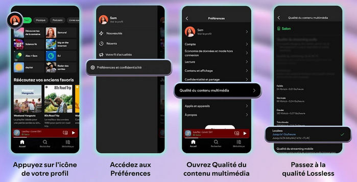 Activer Lossless sur Spotify