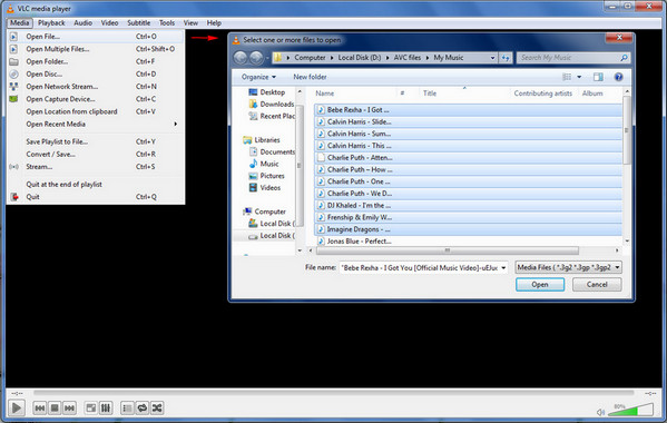 lire de la musique Spotify sur VLC Media Player