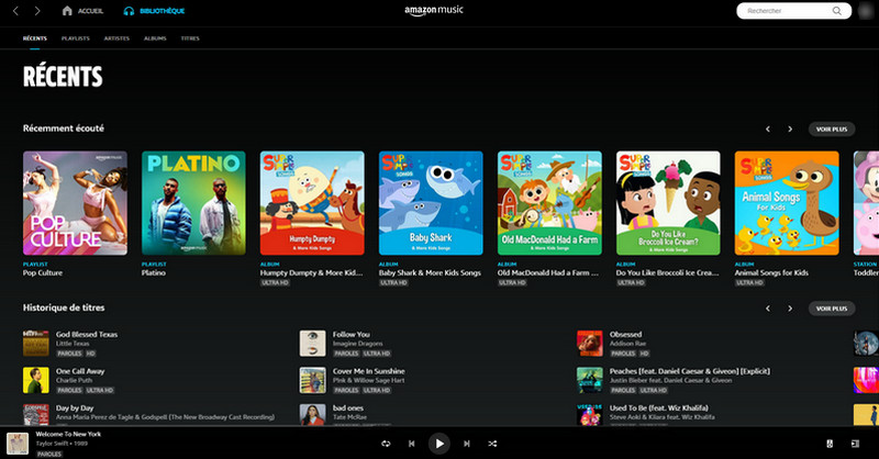 Amazon Music UI