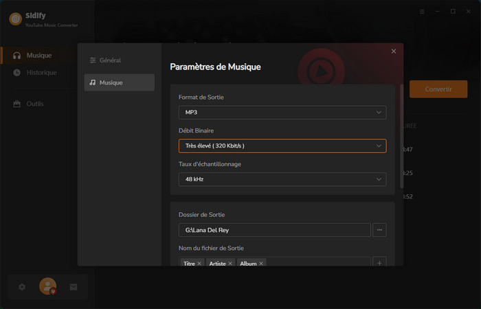 Ajustez les paramètres YouTube