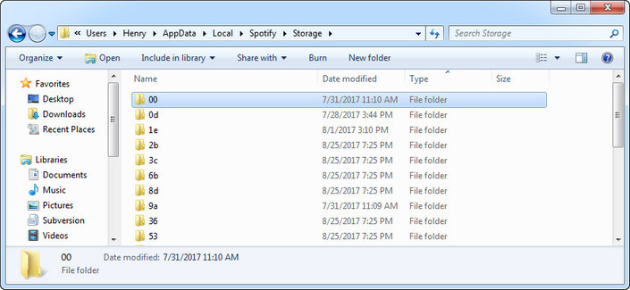 effacer le cache local de Spotify sous Windows