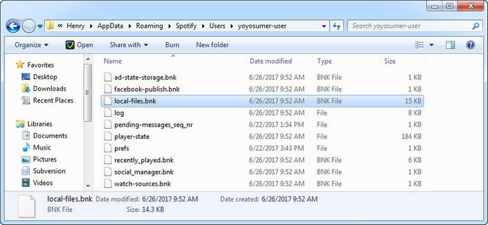 supprimer le cache spotify sous Windows