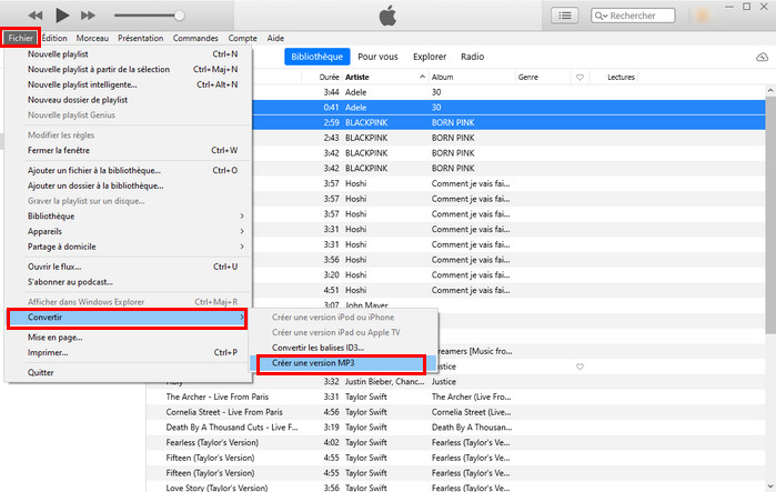 Convertir votre bibliothèque iTunes en MP3