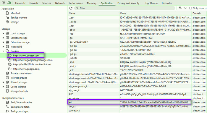 Obtenez votre ARL sur Deezer