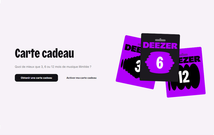 Bénéficiez de Deezer Premium gratuitement avec une carte cadeau