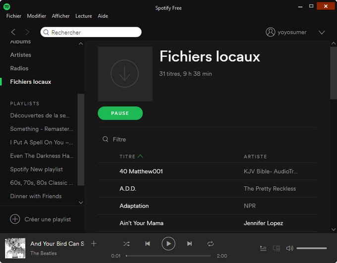 Fichiers Locaux