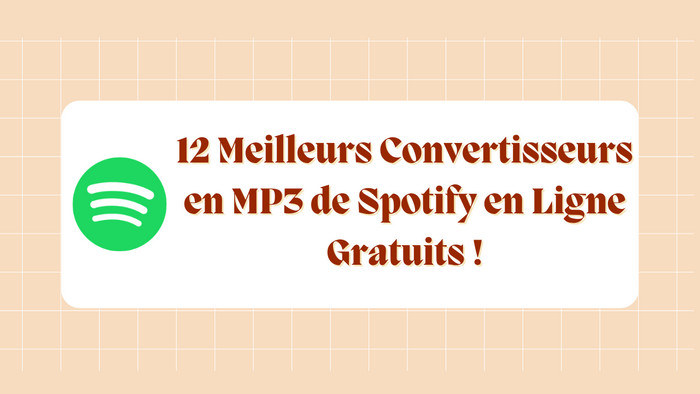 Meilleurs Convertisseurs Spotify en MP3 Gratuits en Ligne