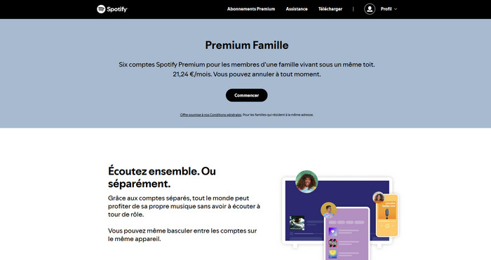 Abonné à Spotify Duo ou Spotify Famille