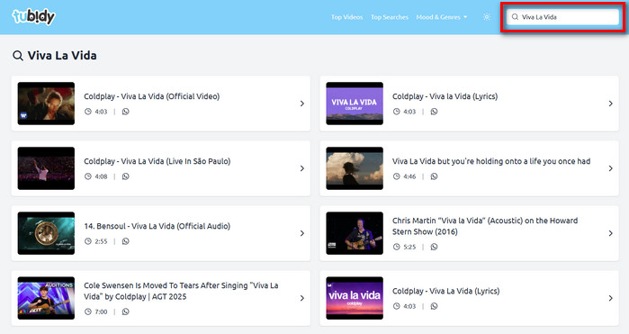 Saisissez le nom de l'artiste, le titre de la chanson ou des mots-clés