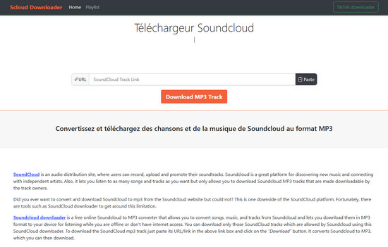 SoundCloud Convertisseur Scloud Downloader