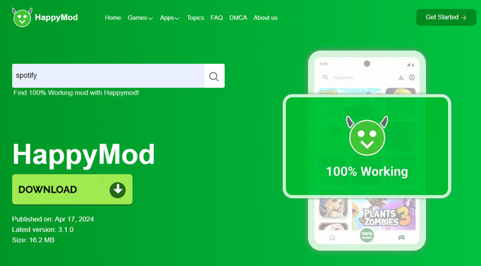 Spotify Mod APK HappyMod