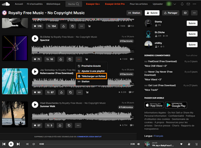 Télécharger des morceaux de SoundCloud sur une clé USB