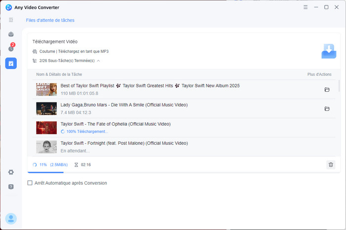 Téléchargez rapidement la playlist YouTube