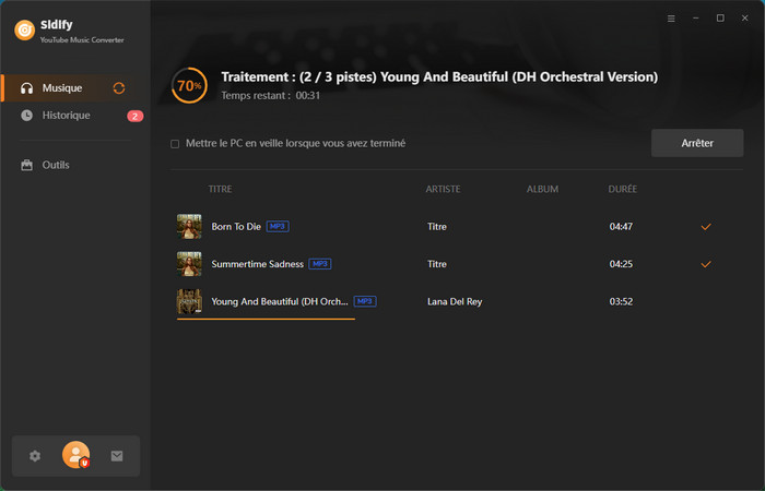Enregistrez l'audio depuis YouTube Music