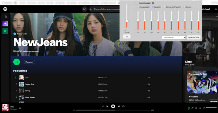 4 étapes pour utiliser l'égaliseur de Spotify dans le lecteur Web