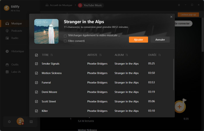 Recherchez la musique à télécharger sans inscription