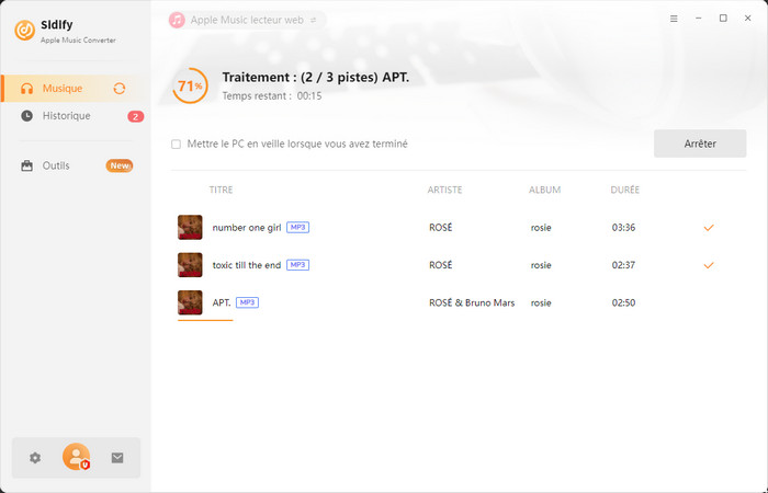 Convertir Apple Music en MP3/AAC/WAV/FLAC/AIFF/ALAC