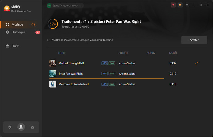 Convertir Spotify Music en MP3/AAC/WAV/FLAC