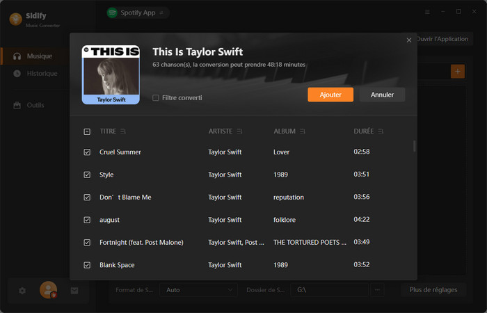 Ajoutez de la musique Spotify à Sidify