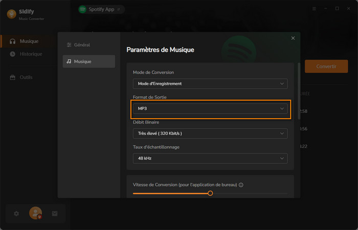 Choisissez un format compatible avec Rekordbox