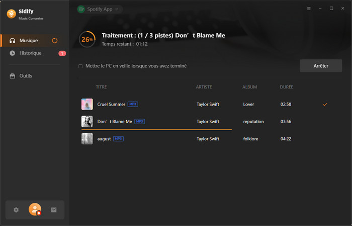 Téléchargez la playlist en format MP3